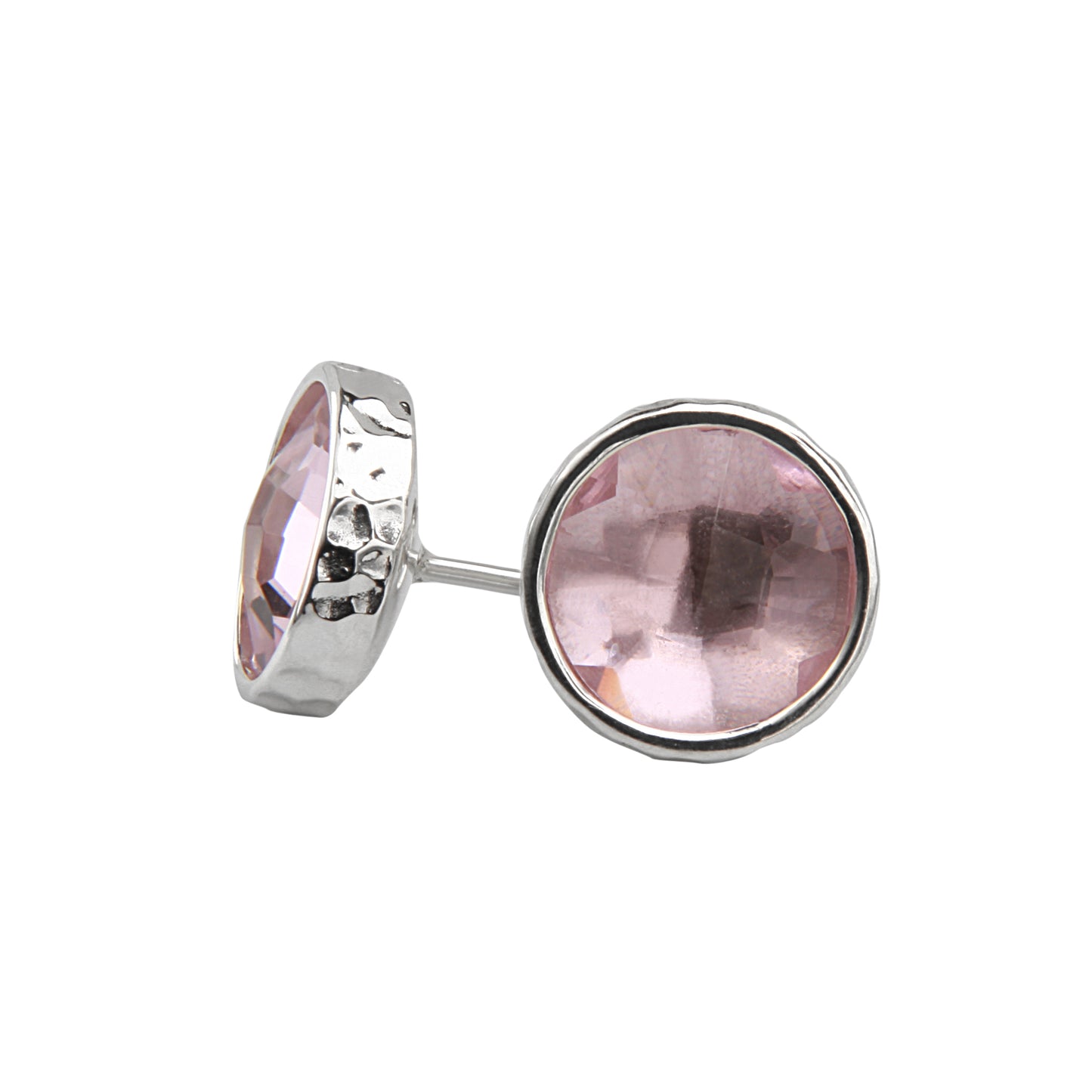 7th Avenue Rose Quartz Stud