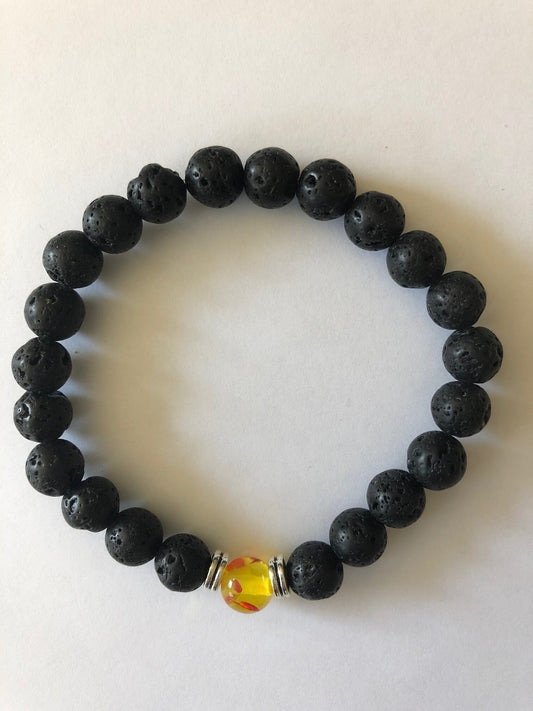 Firey Stone Lava Bead Aromatherapy Bracelet