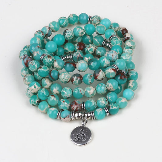 Emperor Stone Mala Bead Bracelet/Necklace